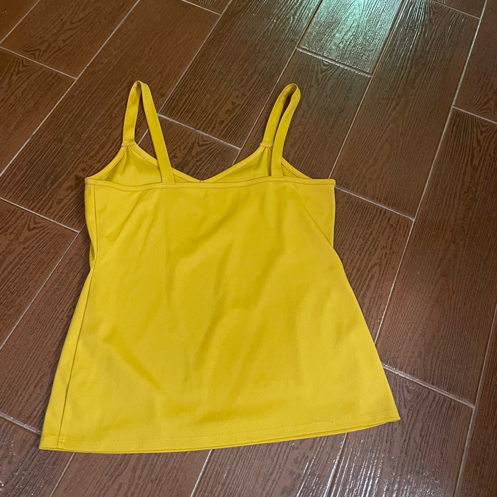 I N Studio Yellow Gold floral Blouse cami under set of 2 size PM petite medium - Picture 9 of 16
